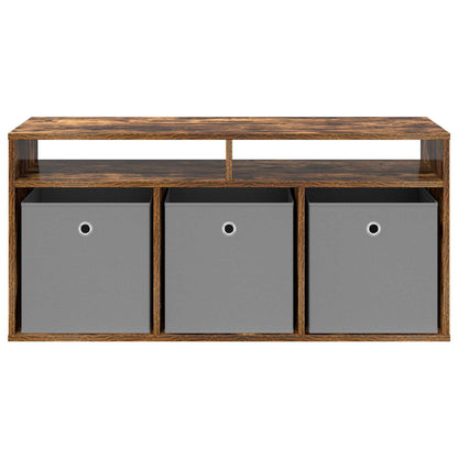 vidaXL Lowboard with Drawer Smoked Oak 102 x 32 x 48.5 cm 6