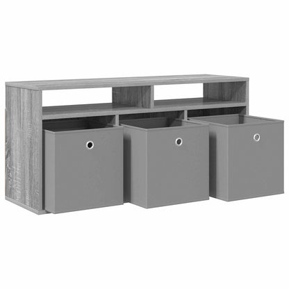 vidaXL Lowboard with Drawer Grey Sonoma 102 x 32 x 48.5 cm 5