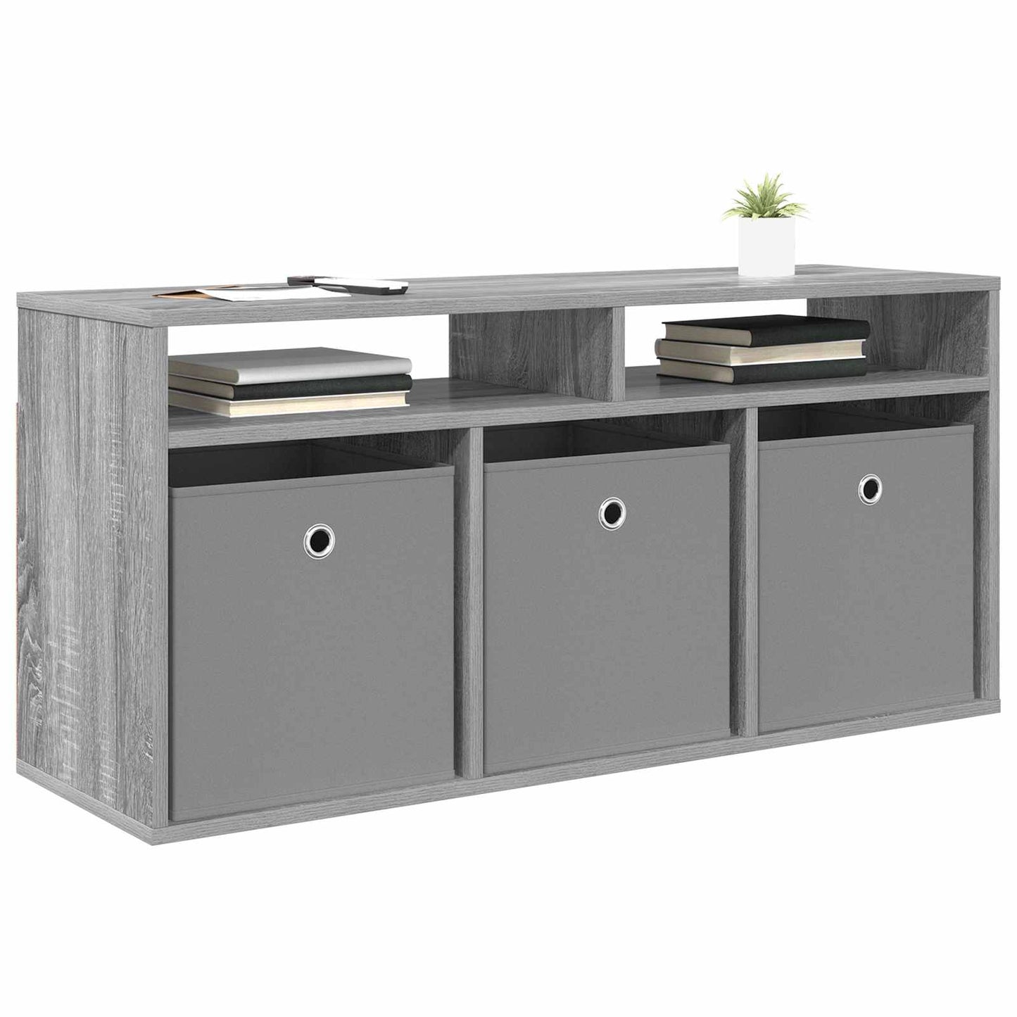 vidaXL Lowboard with Drawer Grey Sonoma 102 x 32 x 48.5 cm 3