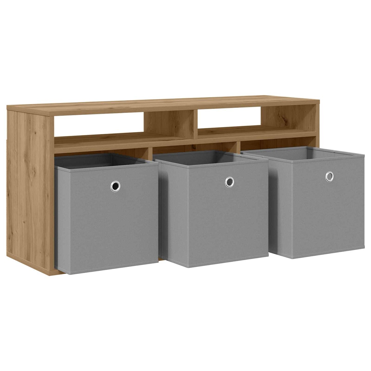 vidaXL Lowboard 102 x 32 x 48.5 cm Artisan Oak 5