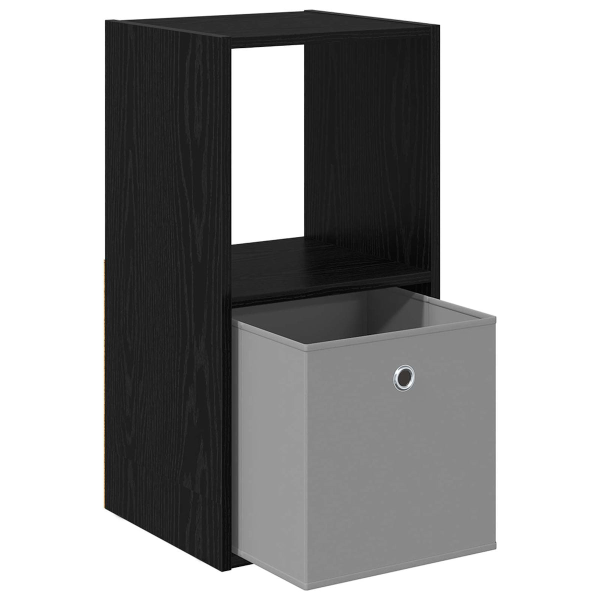 Bedside Table 2 pcs Black Oak Engineered Wood