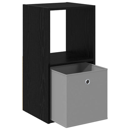Bedside Table 2 pcs Black Oak Engineered Wood