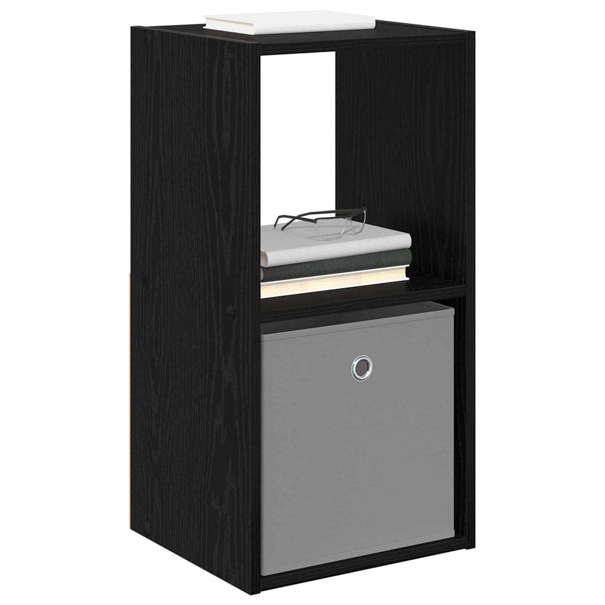 Bedside Table 2 pcs Black Oak Engineered Wood