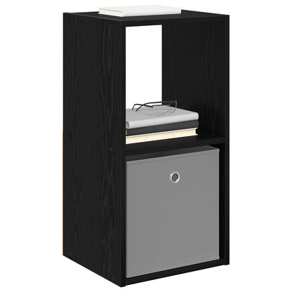 Bedside Table 2 pcs Black Oak Engineered Wood