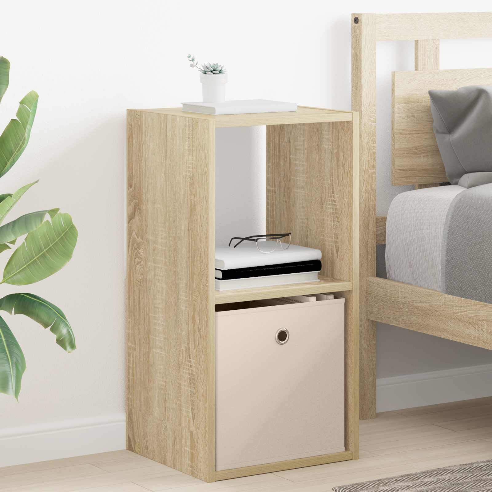 vidaXL Bedside Table 2 pcs Sonoma Oak 35 x 32 x 68.5 cm 4