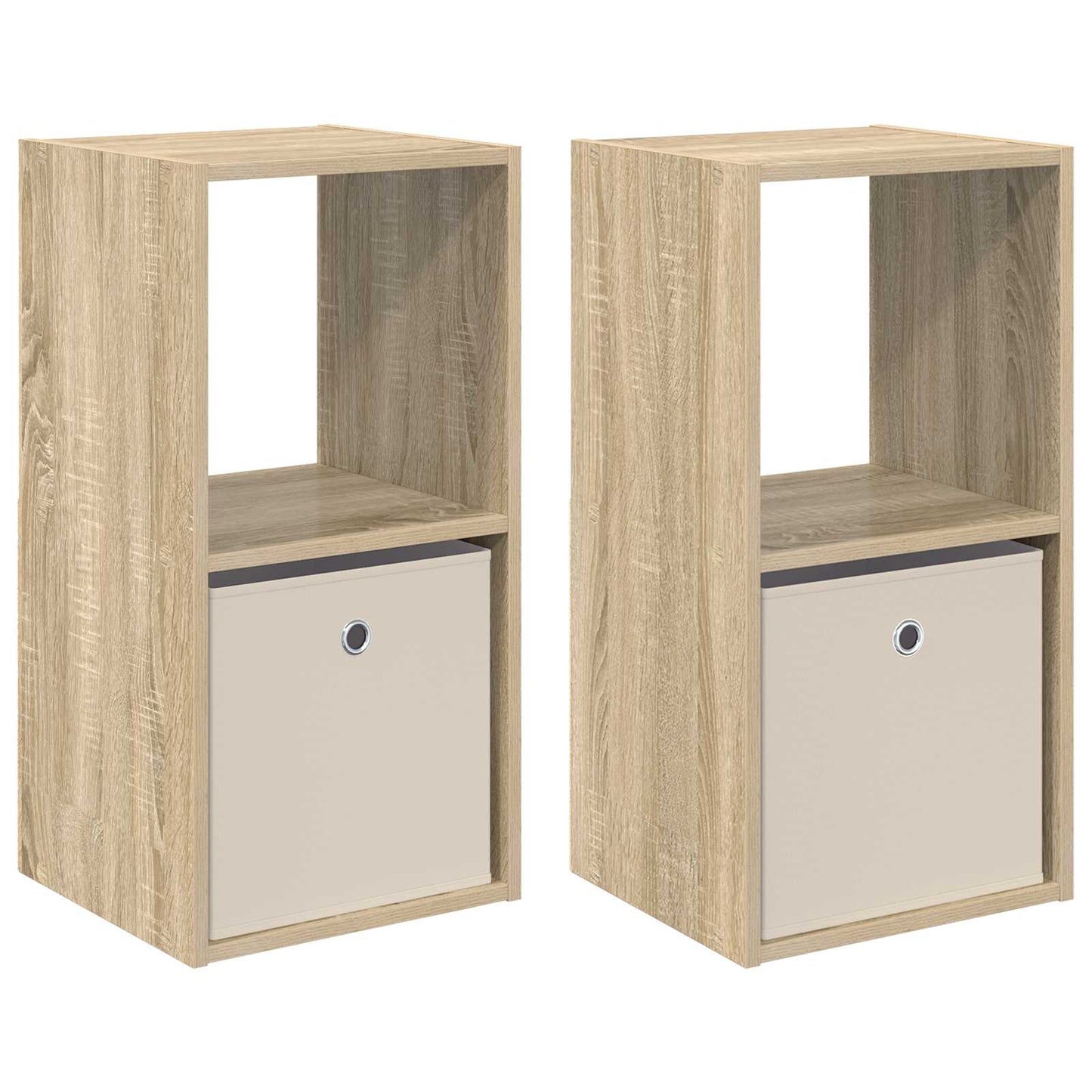 vidaXL Bedside Table 2 pcs Sonoma Oak 35 x 32 x 68.5 cm 2