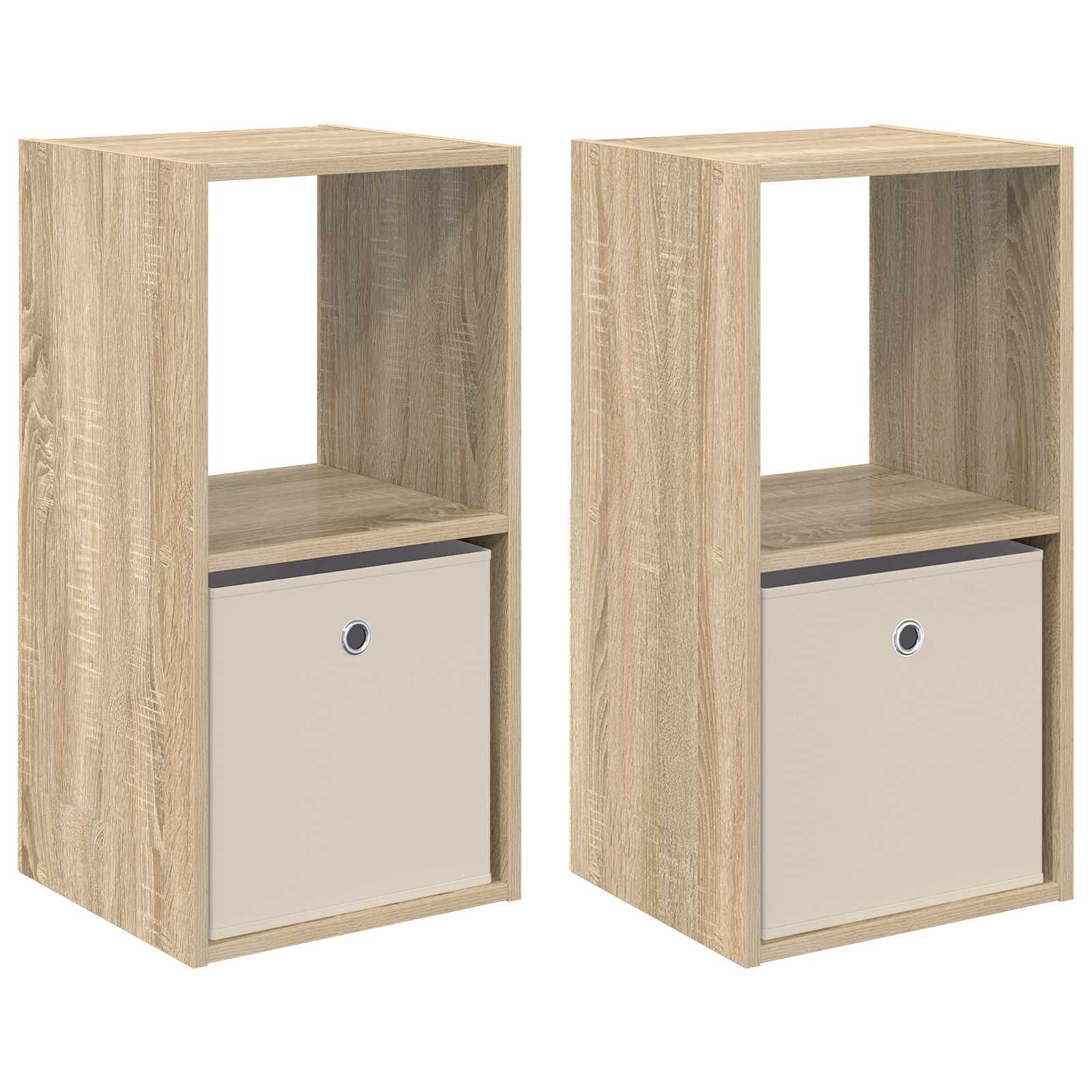 vidaXL Bedside Table 2 pcs Sonoma Oak 35 x 32 x 68.5 cm 2