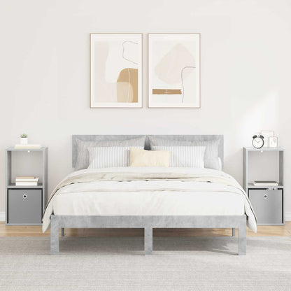 vidaXL Bedside Table 2 pcs Concrete Grey 35 x 32 x 68.5 cm 1