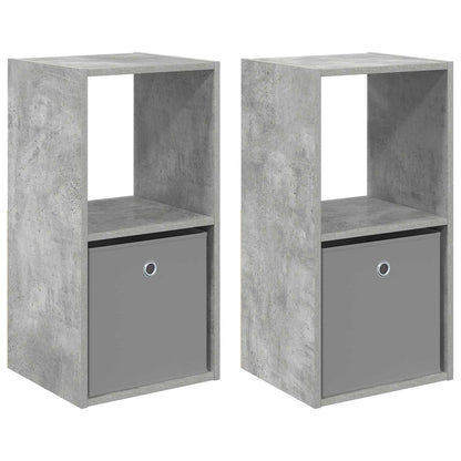 vidaXL Bedside Table 2 pcs Concrete Grey 35 x 32 x 68.5 cm 2