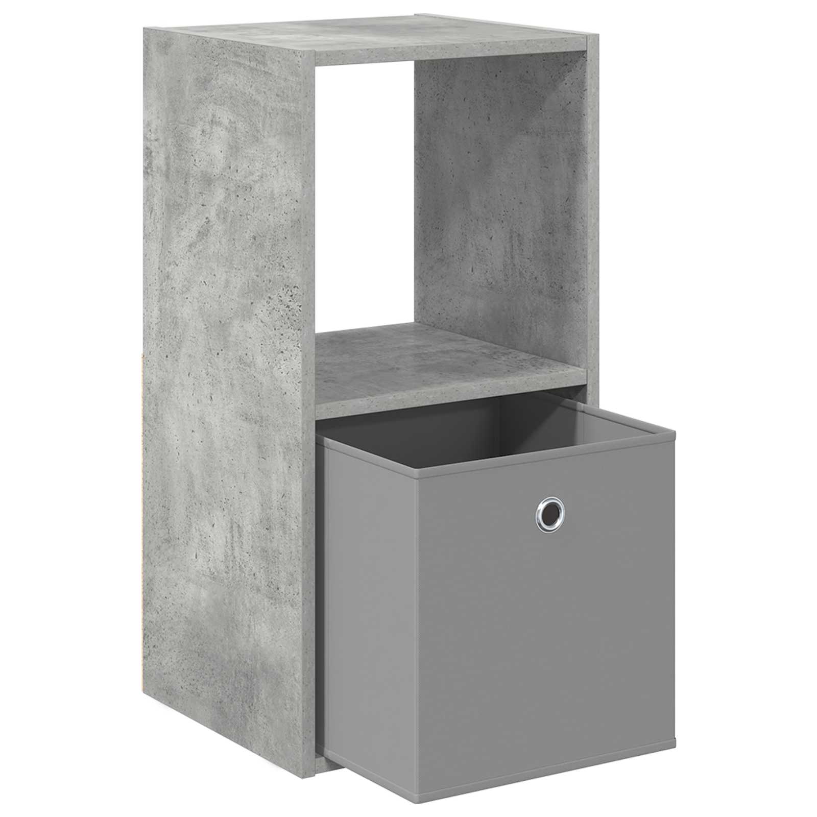vidaXL Bedside Table 2 pcs Concrete Grey 35 x 32 x 68.5 cm 5