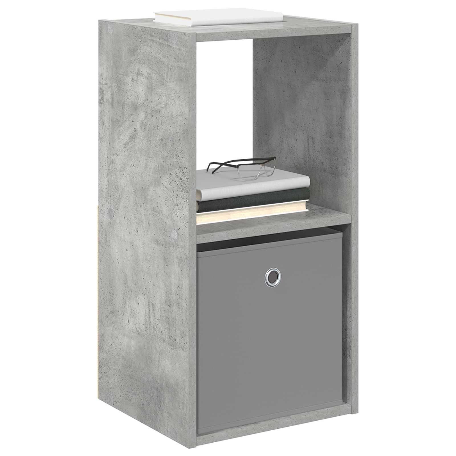 vidaXL Bedside Table 2 pcs Concrete Grey 35 x 32 x 68.5 cm 3