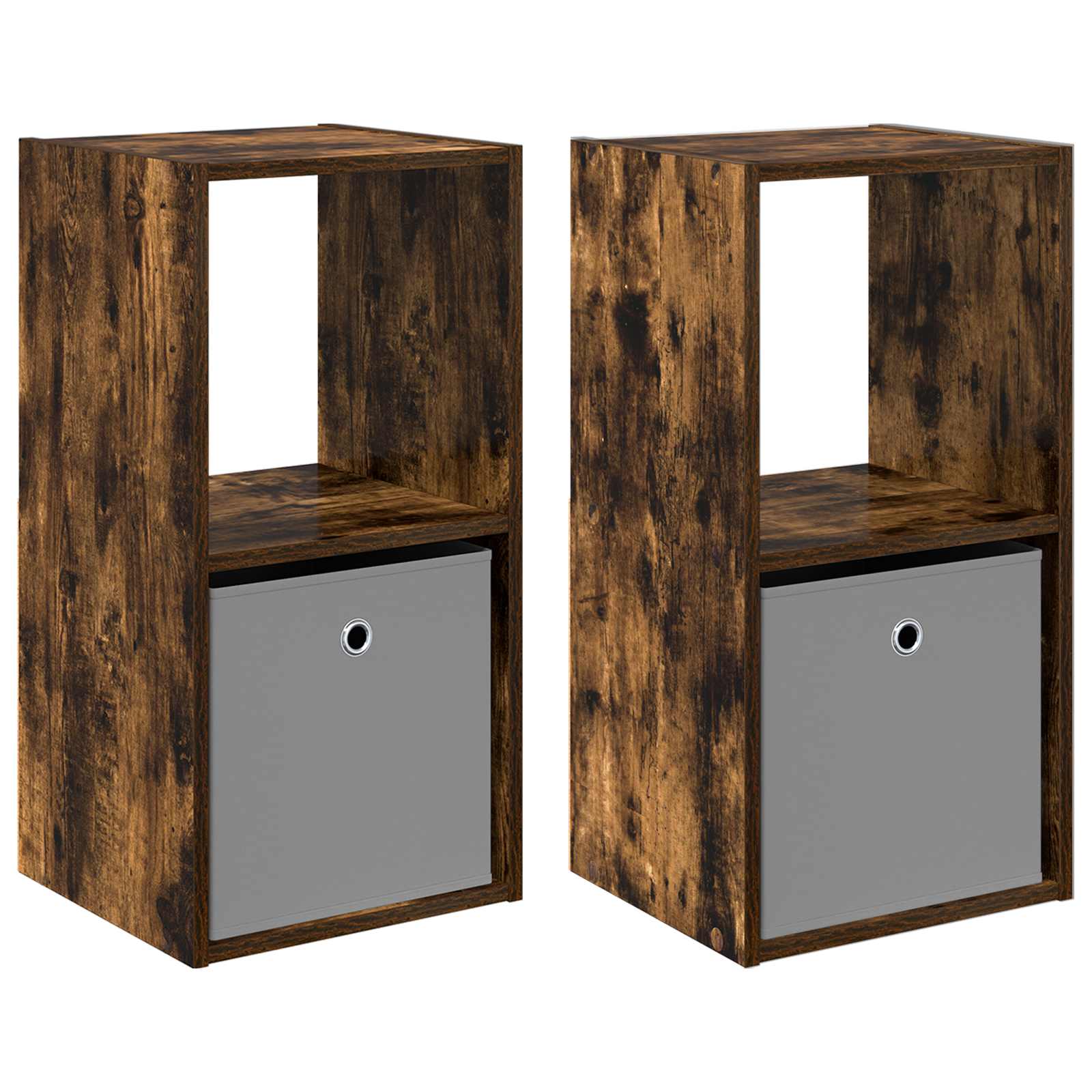 vidaXL Bedside Table 2 pcs Smoked Oak 35 x 32 x 68.5 cm 2