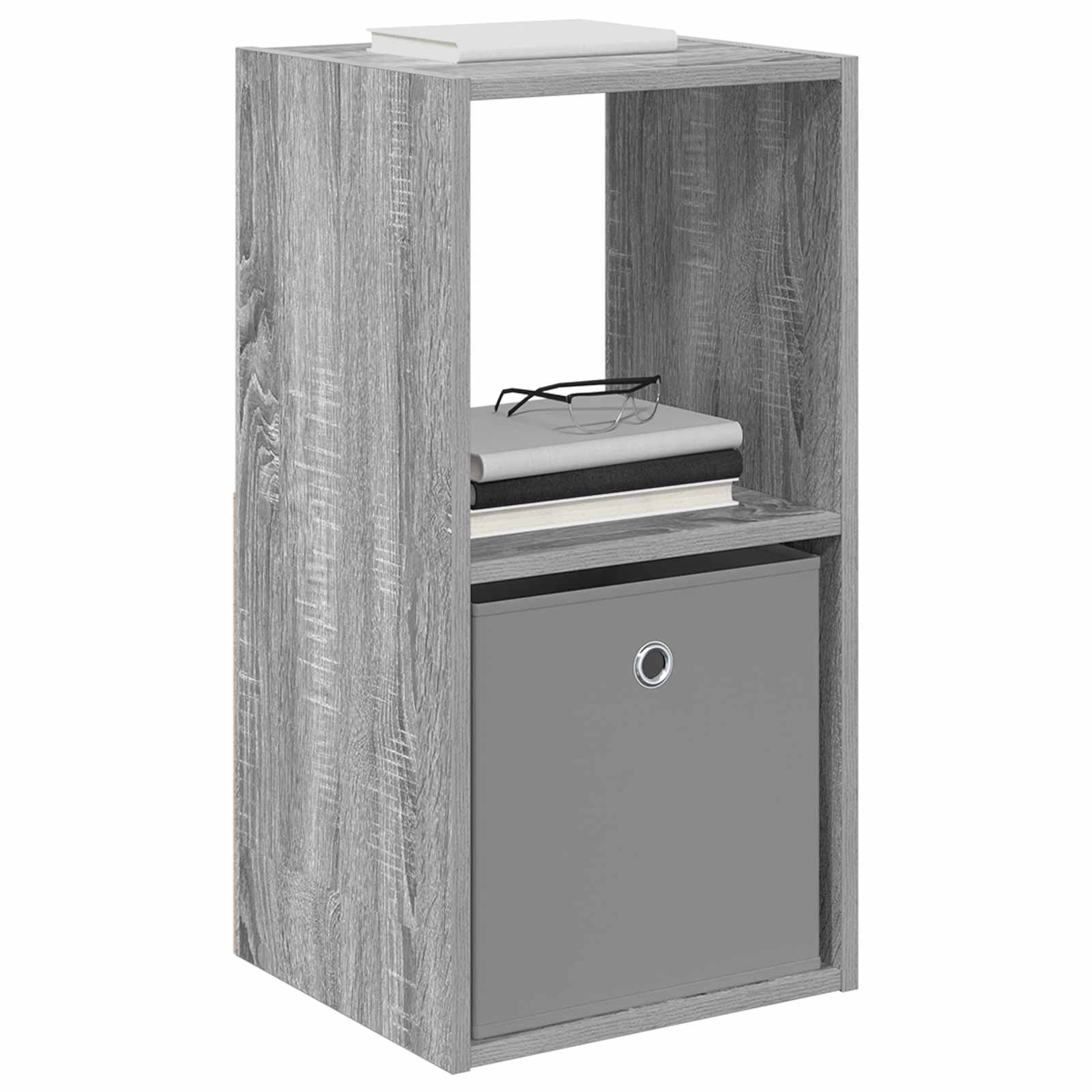 vidaXL Bedside Table 2 pcs Grey Sonoma 35 x 32 x 68.5 cm 3