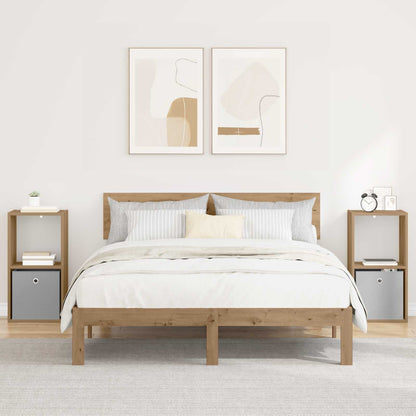 vidaXL Bedside Table 2 pcs Artisan Oak 35 x 32 x 68.5 cm 1