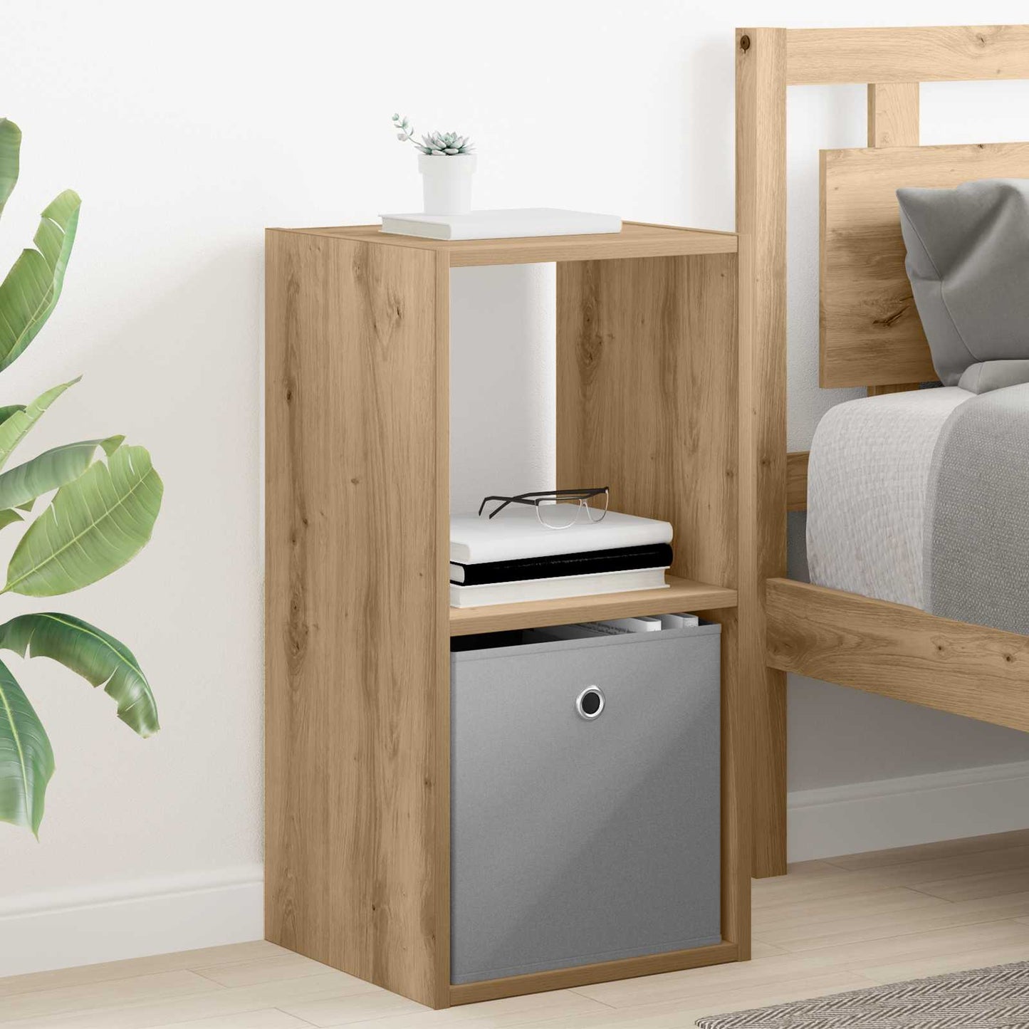 vidaXL Bedside Table 2 pcs Artisan Oak 35 x 32 x 68.5 cm 4
