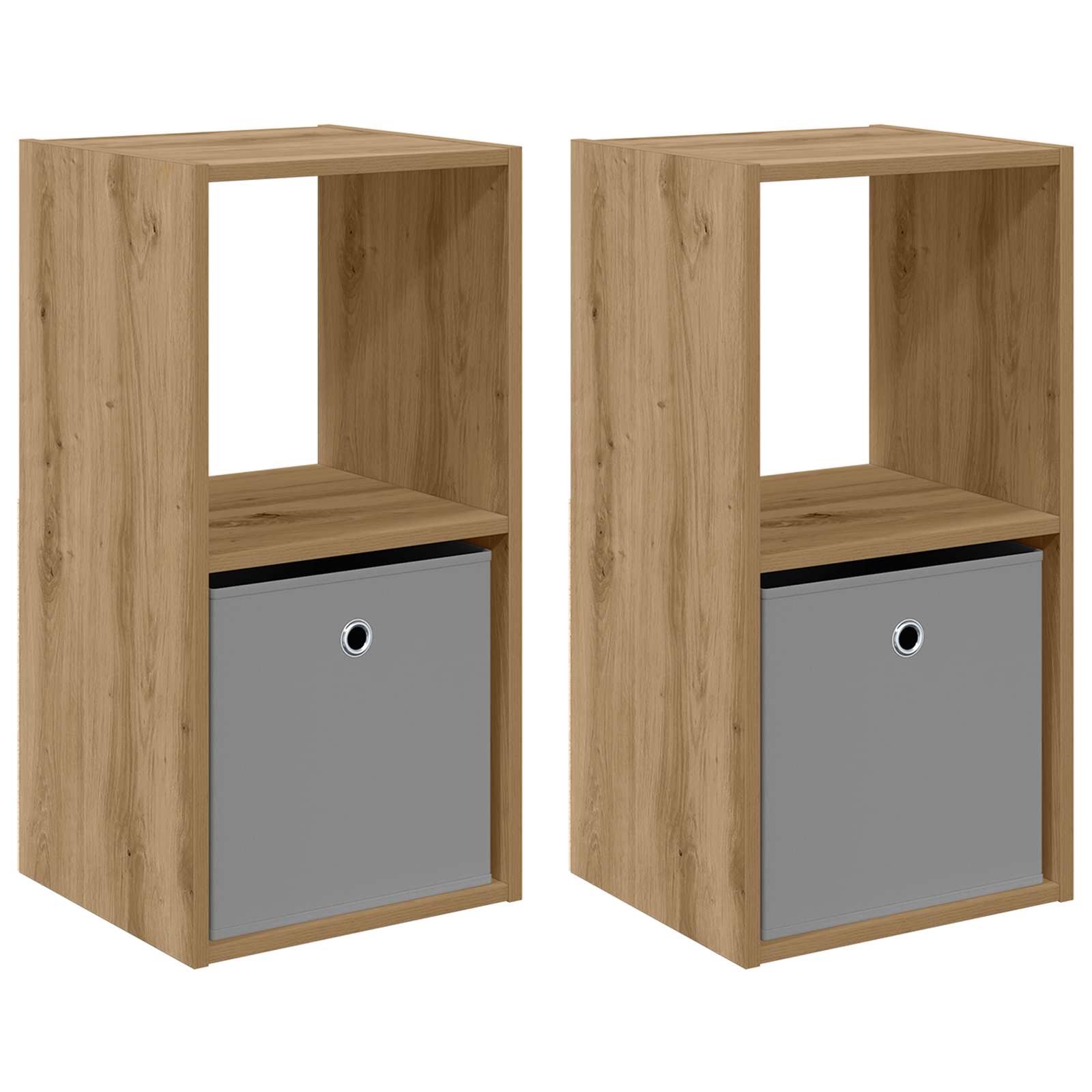 vidaXL Bedside Table 2 pcs Artisan Oak 35 x 32 x 68.5 cm 2