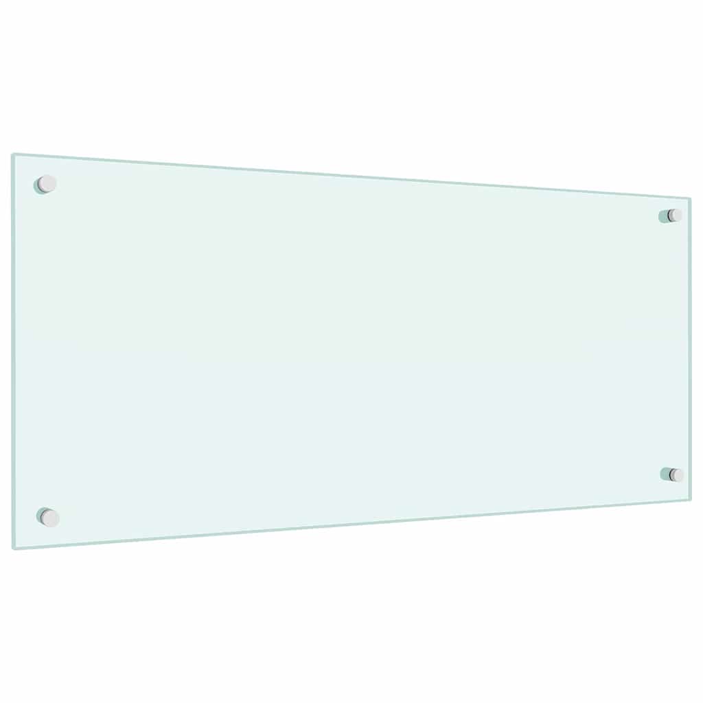 vidaXL Kitchen Backsplash 2 pcs White 90 x 40 cm Tempered Glass 3