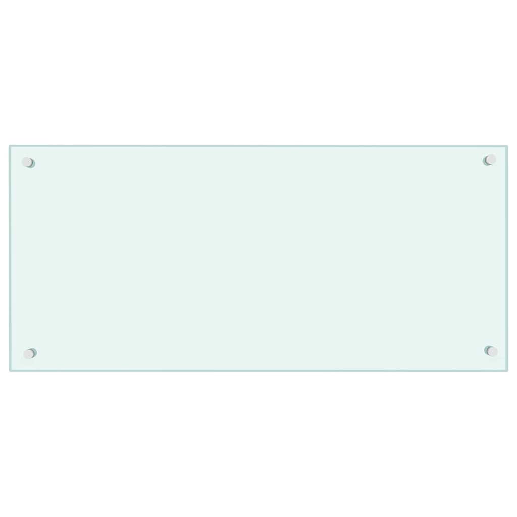 vidaXL Kitchen Backsplash 2 pcs White 90 x 40 cm Tempered Glass 4