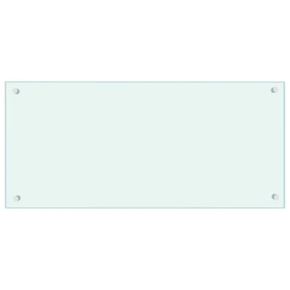 vidaXL Kitchen Backsplash 2 pcs White 90 x 40 cm Tempered Glass 4