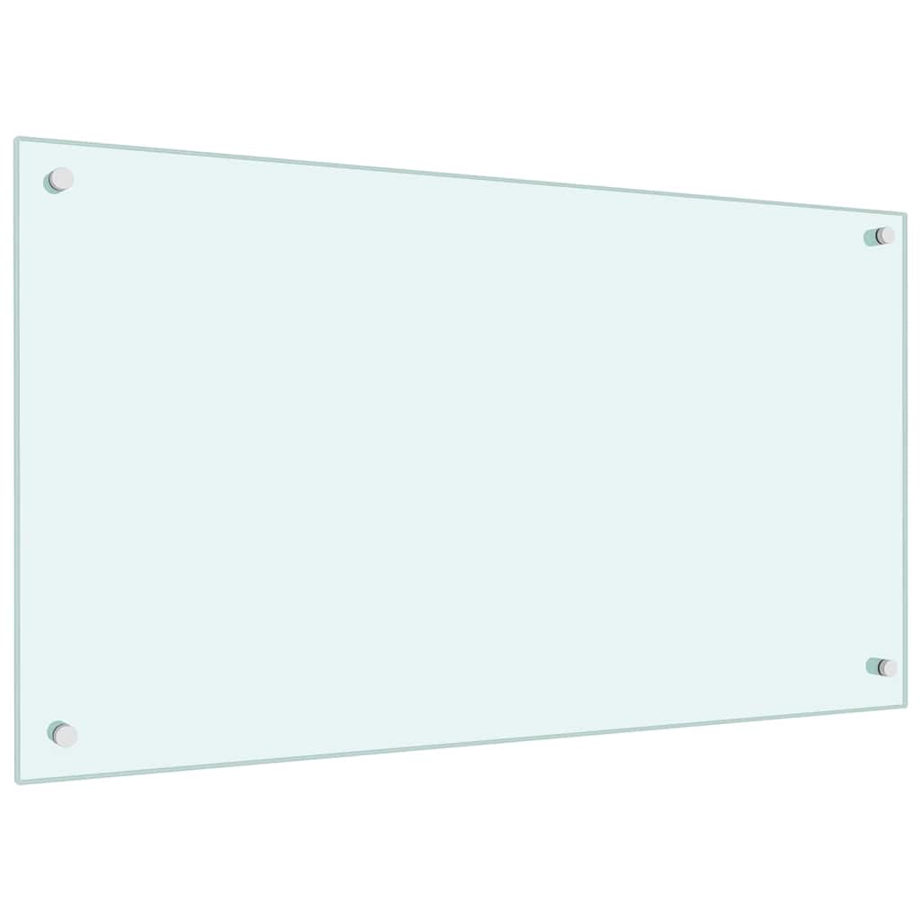 vidaXL Kitchen Backsplash 2 pcs White 90 x 50 cm Tempered Glass 3