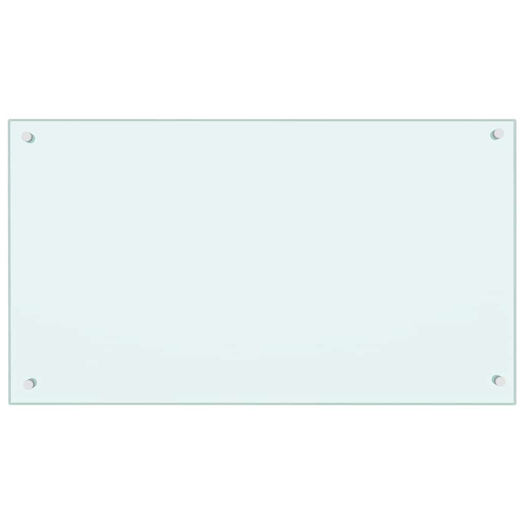 vidaXL Kitchen Backsplash 2 pcs White 90 x 50 cm Tempered Glass 4