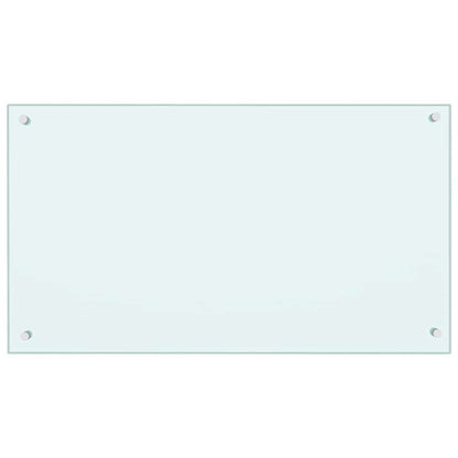 vidaXL Kitchen Backsplash 2 pcs White 90 x 50 cm Tempered Glass 4
