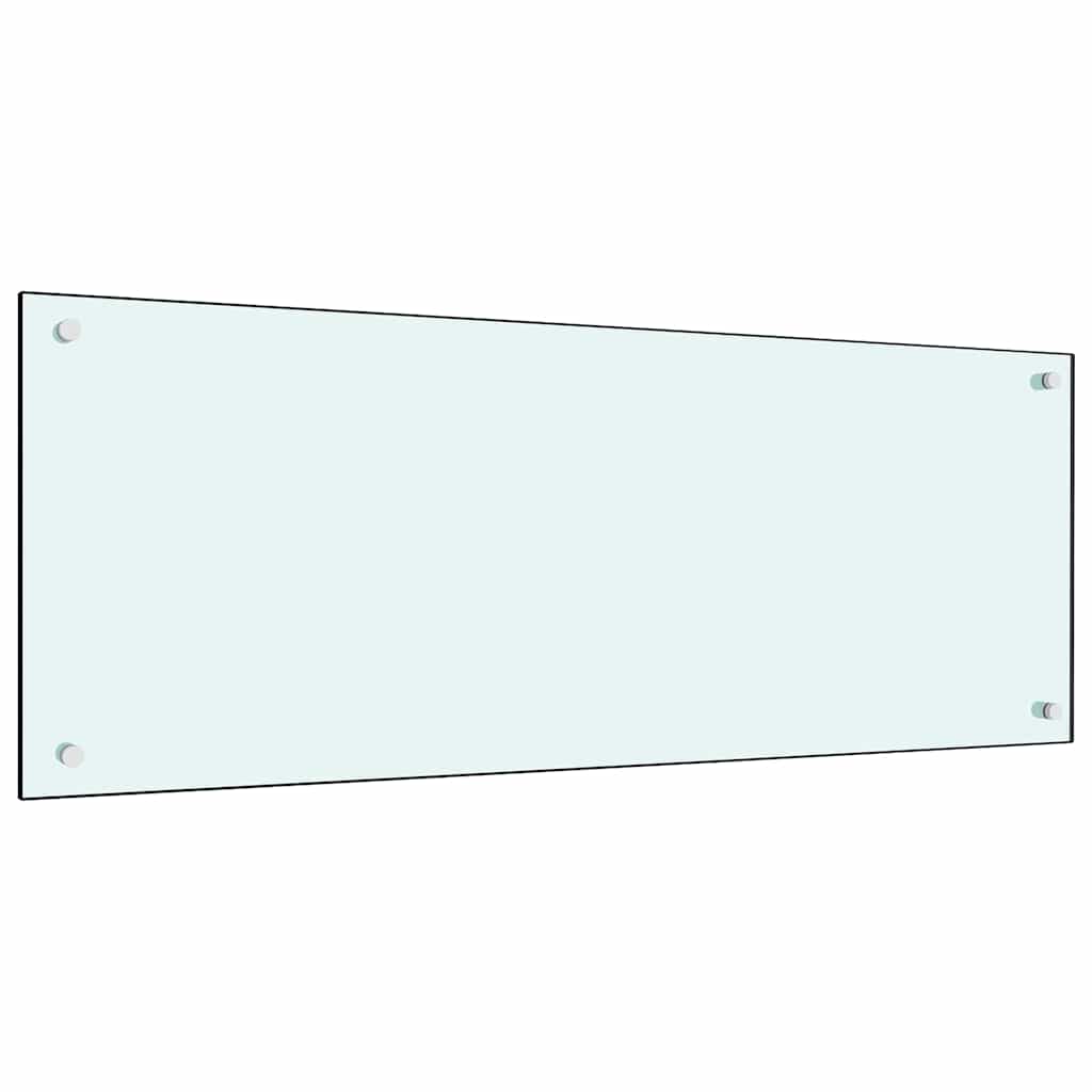 vidaXL Kitchen Backsplash 2 pcs White 100 x 40 cm Tempered Glass 3