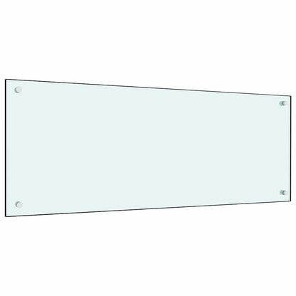 vidaXL Kitchen Backsplash 2 pcs White 100 x 40 cm Tempered Glass 3