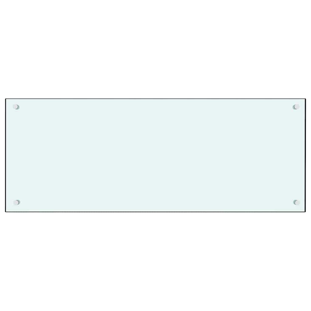 vidaXL Kitchen Backsplash 2 pcs White 100 x 40 cm Tempered Glass 4