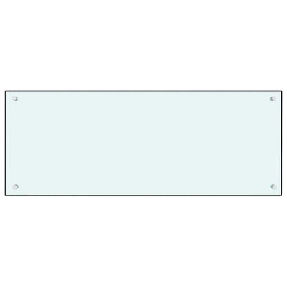 vidaXL Kitchen Backsplash 2 pcs White 100 x 40 cm Tempered Glass 4