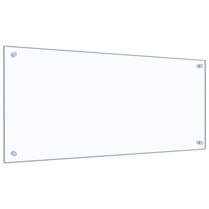 vidaXL Kitchen Backsplash 2 pcs Transparent 90 x 40 cm Tempered Glass 3