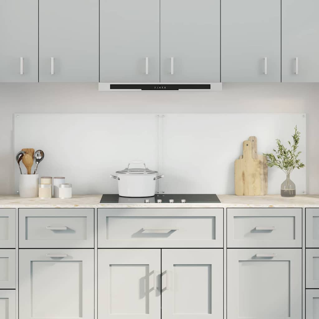 vidaXL Kitchen Backsplash 2 pcs Transparent 90 x 50 cm Tempered Glass 1