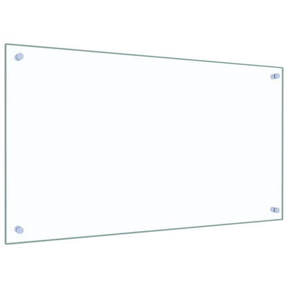 vidaXL Kitchen Backsplash 2 pcs Transparent 90 x 50 cm Tempered Glass 3