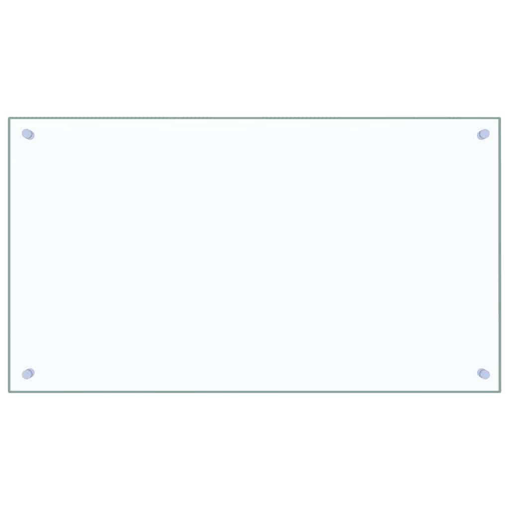 vidaXL Kitchen Backsplash 2 pcs Transparent 90 x 50 cm Tempered Glass 4