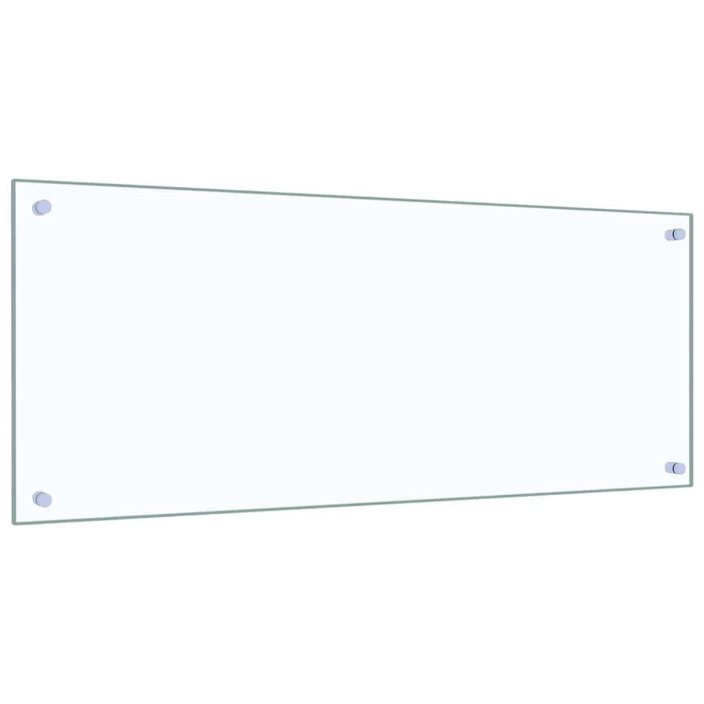 vidaXL Kitchen Backsplash 2 pcs Transparent 100 x 40 cm Tempered Glass 3