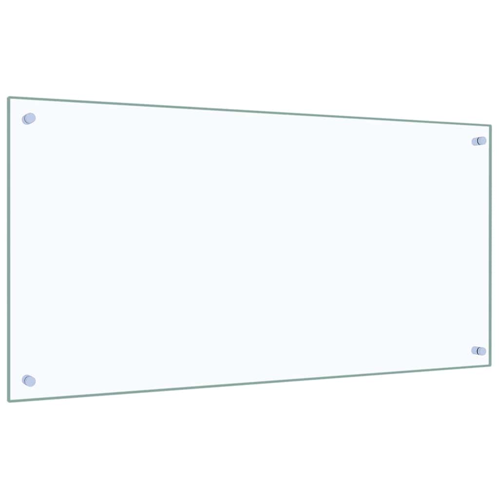 vidaXL Kitchen Backsplash 2 pcs Transparent 100 x 50 cm Tempered Glass 3