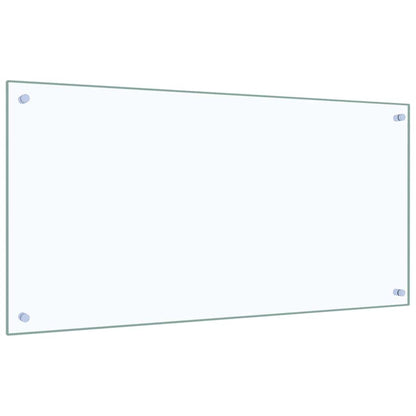 vidaXL Kitchen Backsplash 2 pcs Transparent 100 x 50 cm Tempered Glass 3