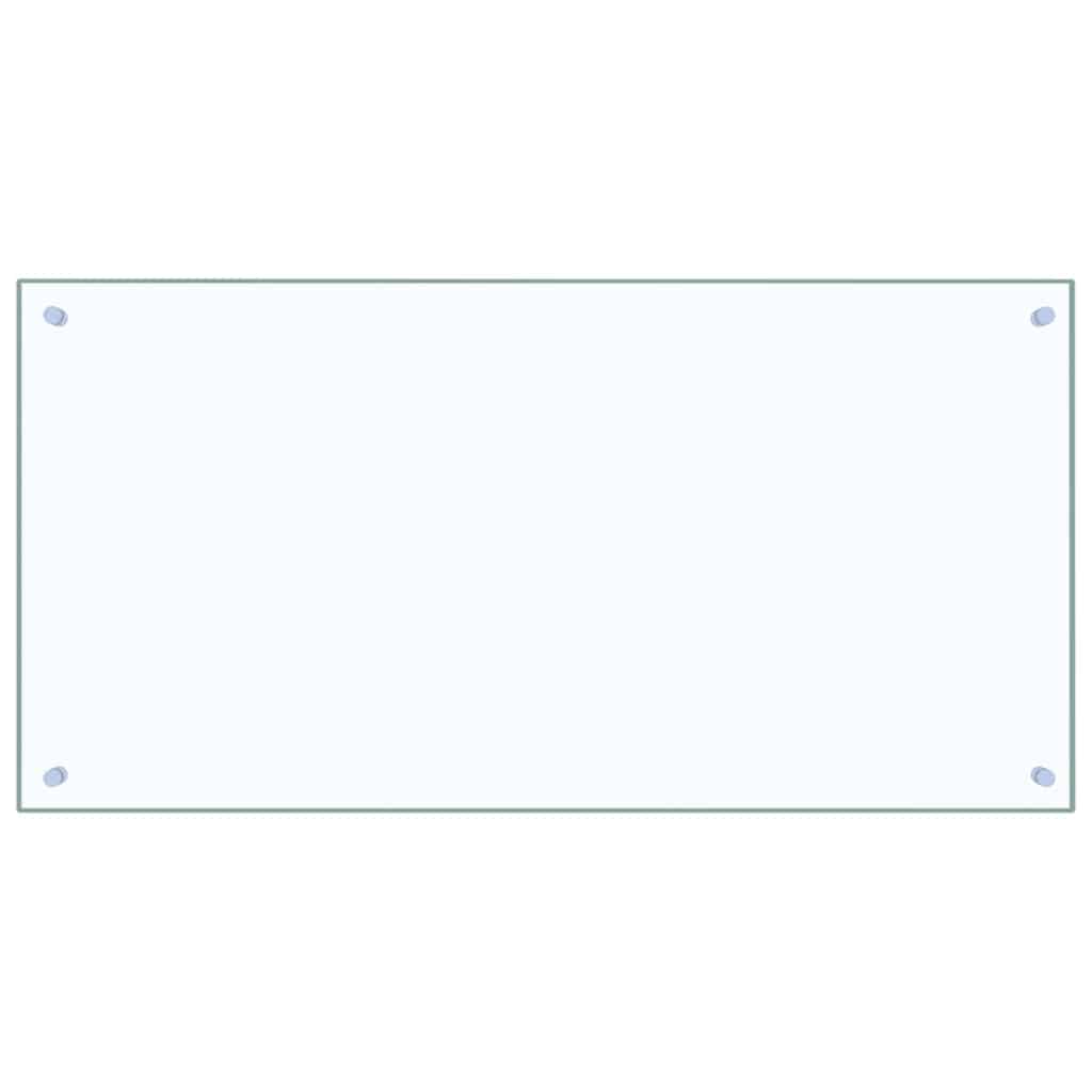 vidaXL Kitchen Backsplash 2 pcs Transparent 100 x 50 cm Tempered Glass 4