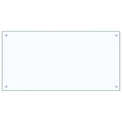 vidaXL Kitchen Backsplash 2 pcs Transparent 100 x 50 cm Tempered Glass 4