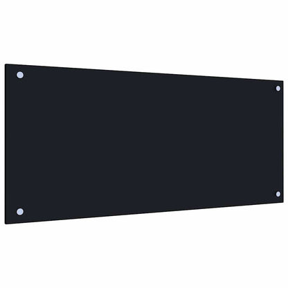 vidaXL Kitchen Backsplash 2 pcs Black 90 x 40 cm Tempered Glass 3