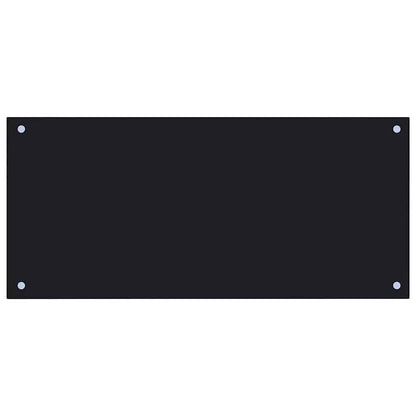 vidaXL Kitchen Backsplash 2 pcs Black 90 x 40 cm Tempered Glass 4