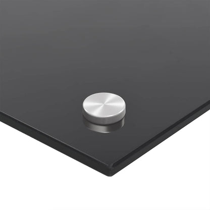 vidaXL Kitchen Backsplash 2 pcs Black 90 x 50 cm Tempered Glass 6