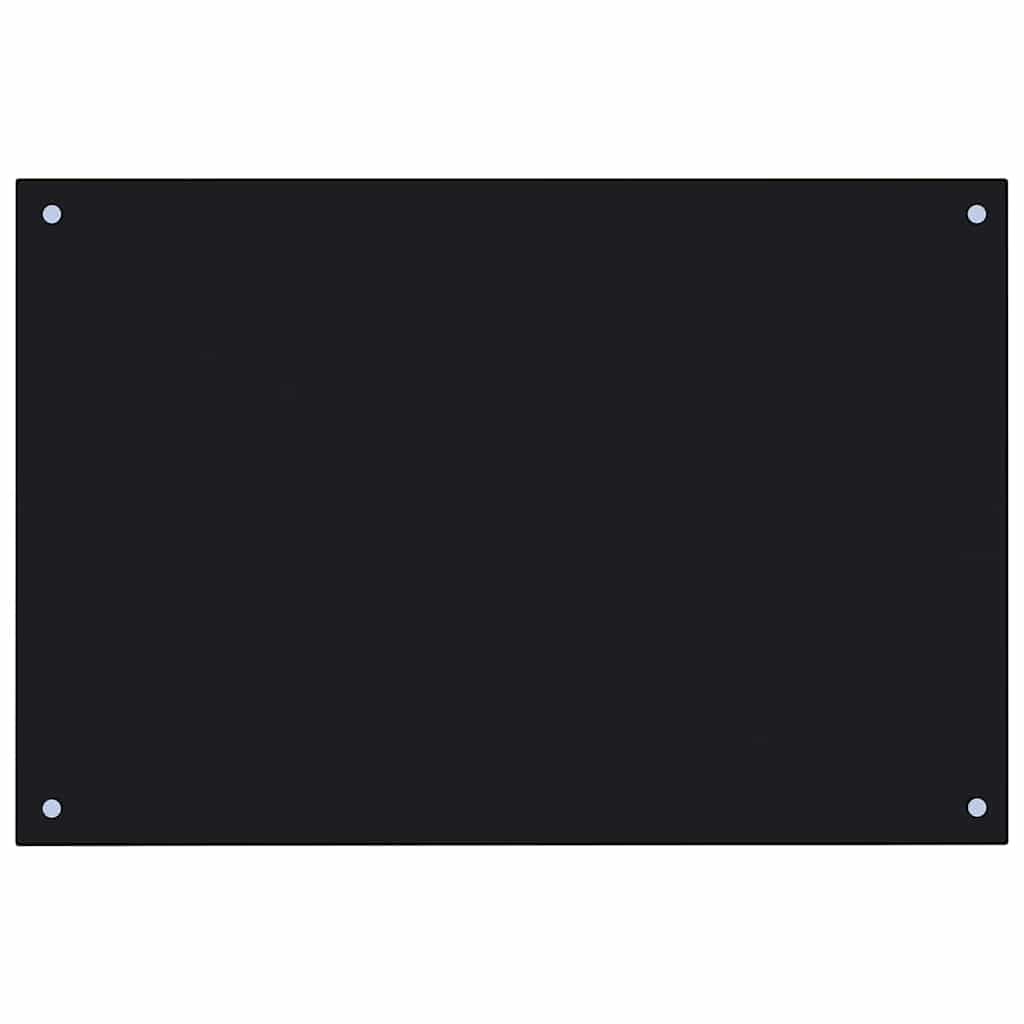 vidaXL Kitchen Backsplash 2 pcs Black 90 x 50 cm Tempered Glass 4
