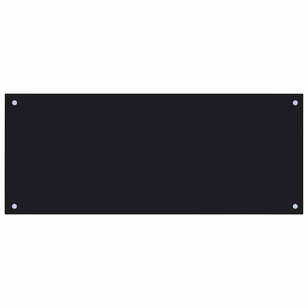 vidaXL Kitchen Backsplash 2 pcs Black 100 x 40 cm Tempered Glass 4