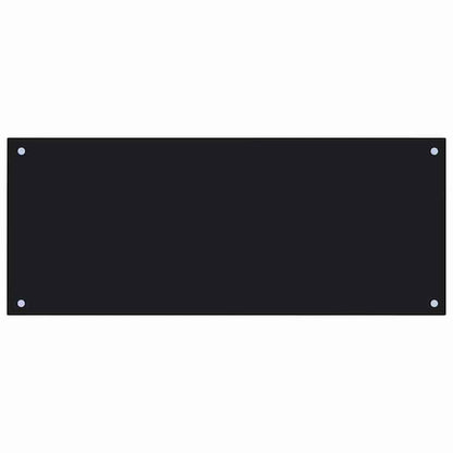vidaXL Kitchen Backsplash 2 pcs Black 100 x 40 cm Tempered Glass 4