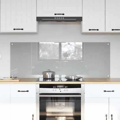 vidaXL Kitchen Backsplash 2 pcs Light Grey 70 x 50 cm Tempered Glass 1