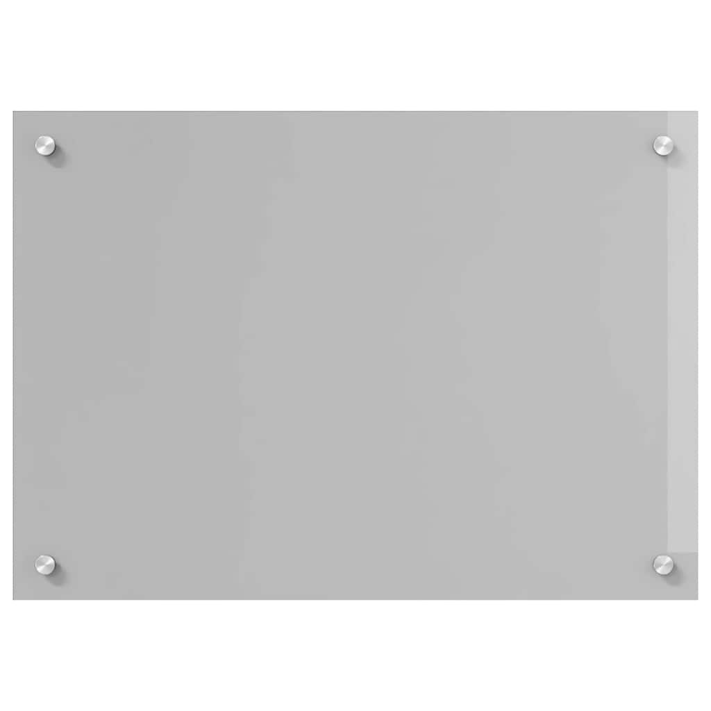 vidaXL Kitchen Backsplash 2 pcs Light Grey 70 x 50 cm Tempered Glass 4