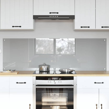 vidaXL Kitchen Backsplash 2 pcs Light Grey 80 x 50 cm Tempered Glass 1