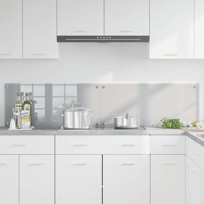 vidaXL Kitchen Backsplash 2 pcs Light Grey 90 x 40 cm Tempered Glass 3
