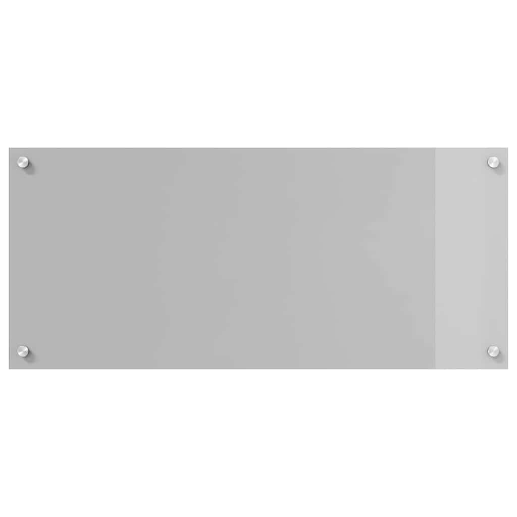 vidaXL Kitchen Backsplash 2 pcs Light Grey 90 x 40 cm Tempered Glass 4